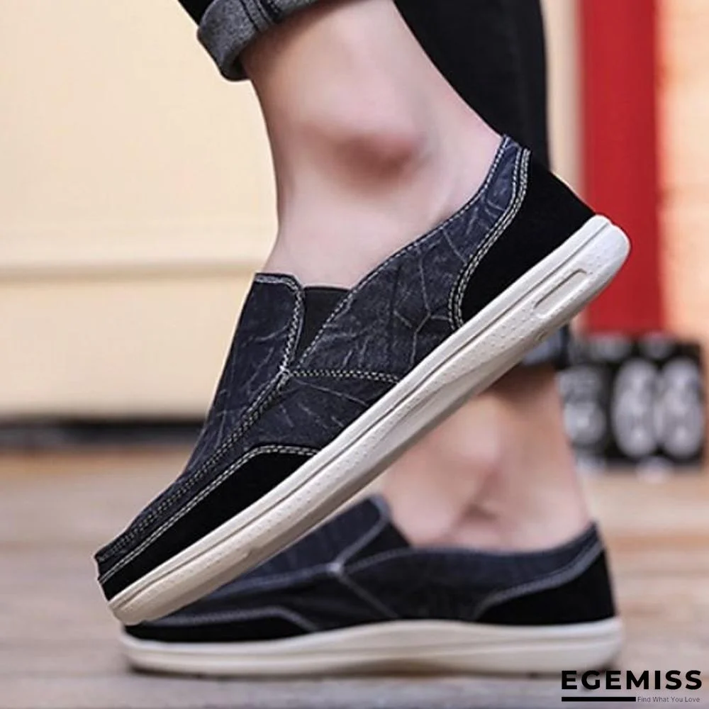 Men's Summer Daily Sneakers Mesh Black / Dark Blue / Gray | EGEMISS