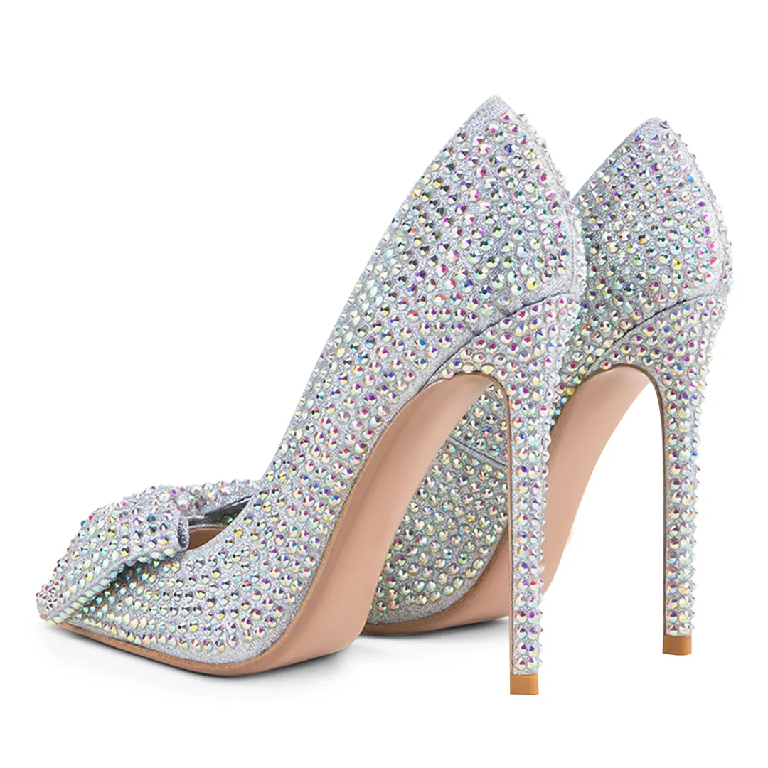 Musical Note Pointed High Heeled Pumps - Silver[2026年5月上旬-5月下旬発送予定]
