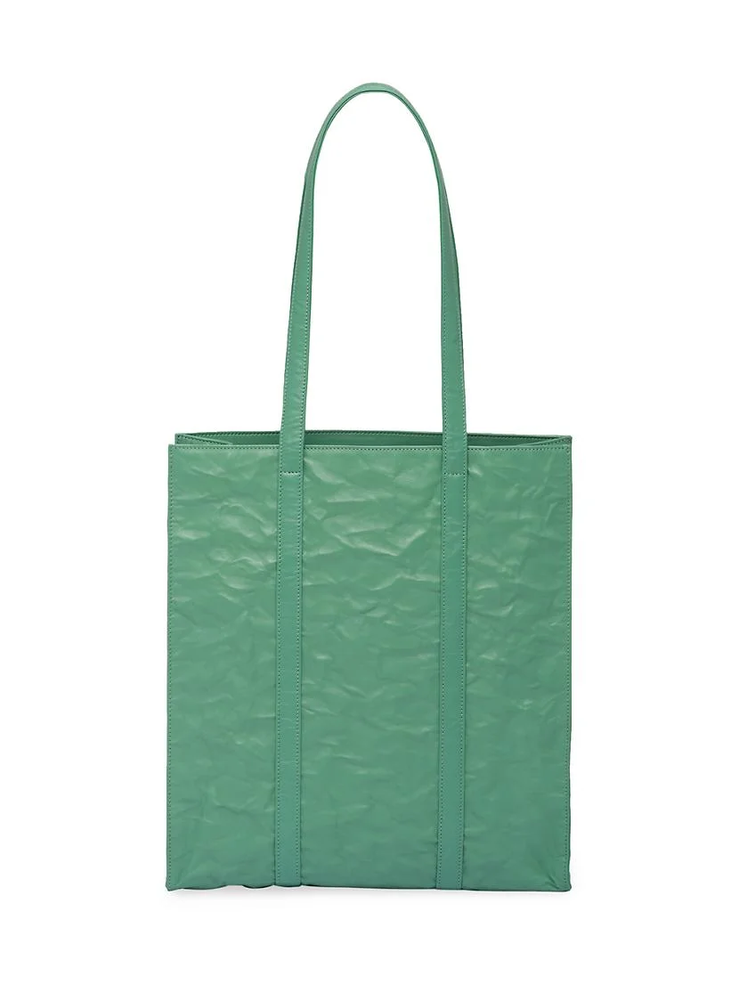 Prada Small Antique Nappa Leather Tote Bag GREEN