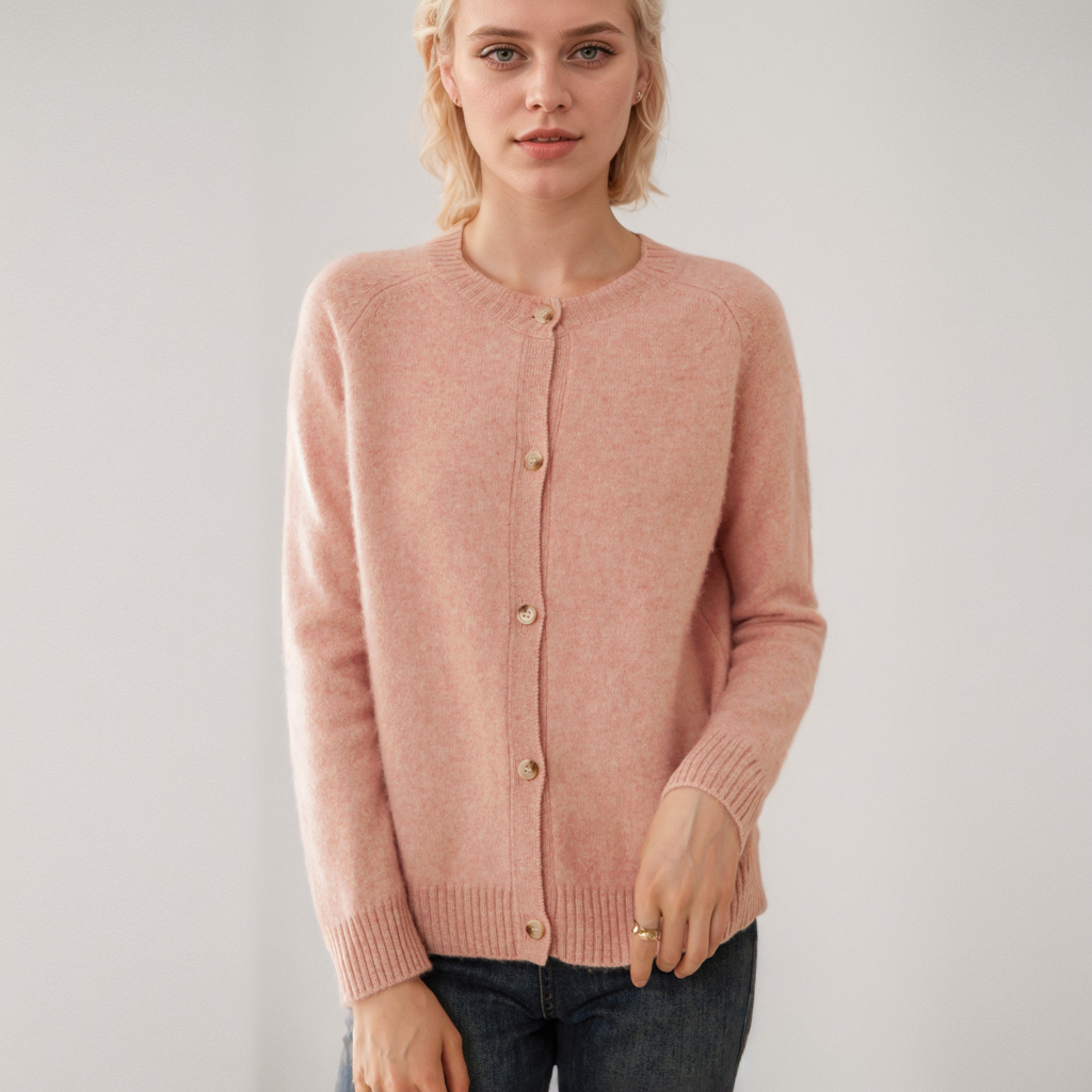 Veste tricotée en cachemire pour femme- SOIE PLUS