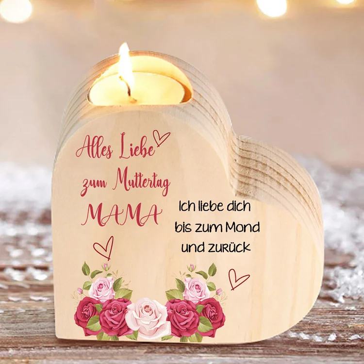 Kettenmachen Kerzenhalter-Alles Liebe zum Muttertag - Rose Herzform Kerzenhalter 