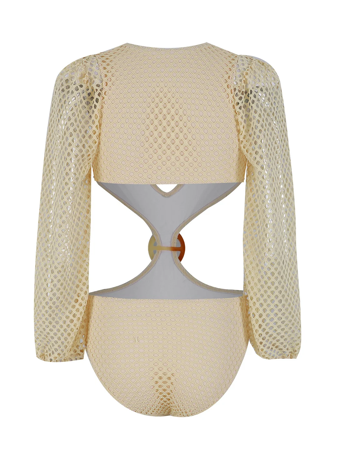 Billionm 2025 New Long-Sleeved Swimsuit Women's Half-Dress Two Sets Of Mesh Sexy Hollow