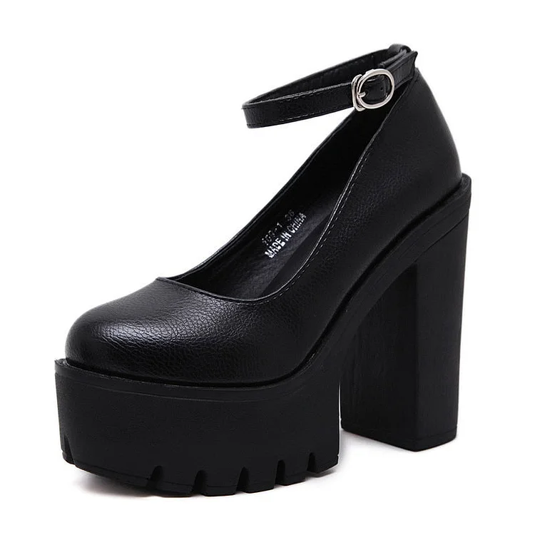 Pure High Heels Platform Mary Janes Shoes - Gotamochi Kawaii Shop, Kawaii Clothes