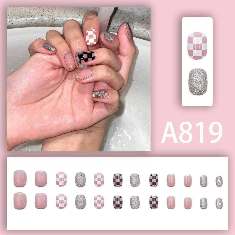 New Popular Simple Wearable Nail Patch 24 Pieces Boxed Pure Desire Style High Sense Factory Direct Sales