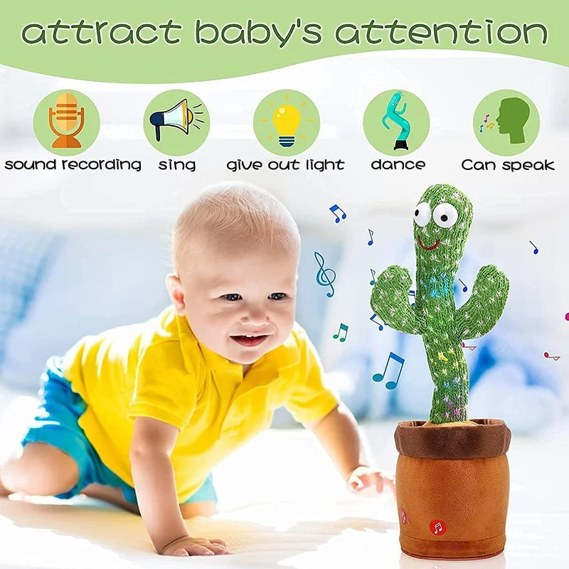 Spanish Dancer Cactus English Dancing Cactus Toy Free Shipping Original Dancing Cactus Repeat Talking Arab Plant Baby Toy