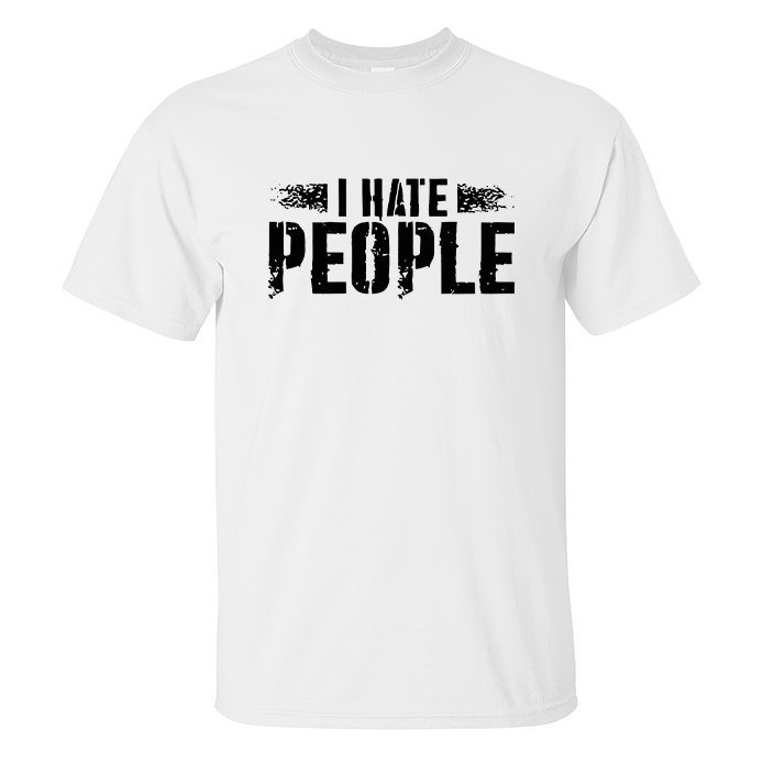Livereid I Hate People Printed Men's T-shirt - Livereid