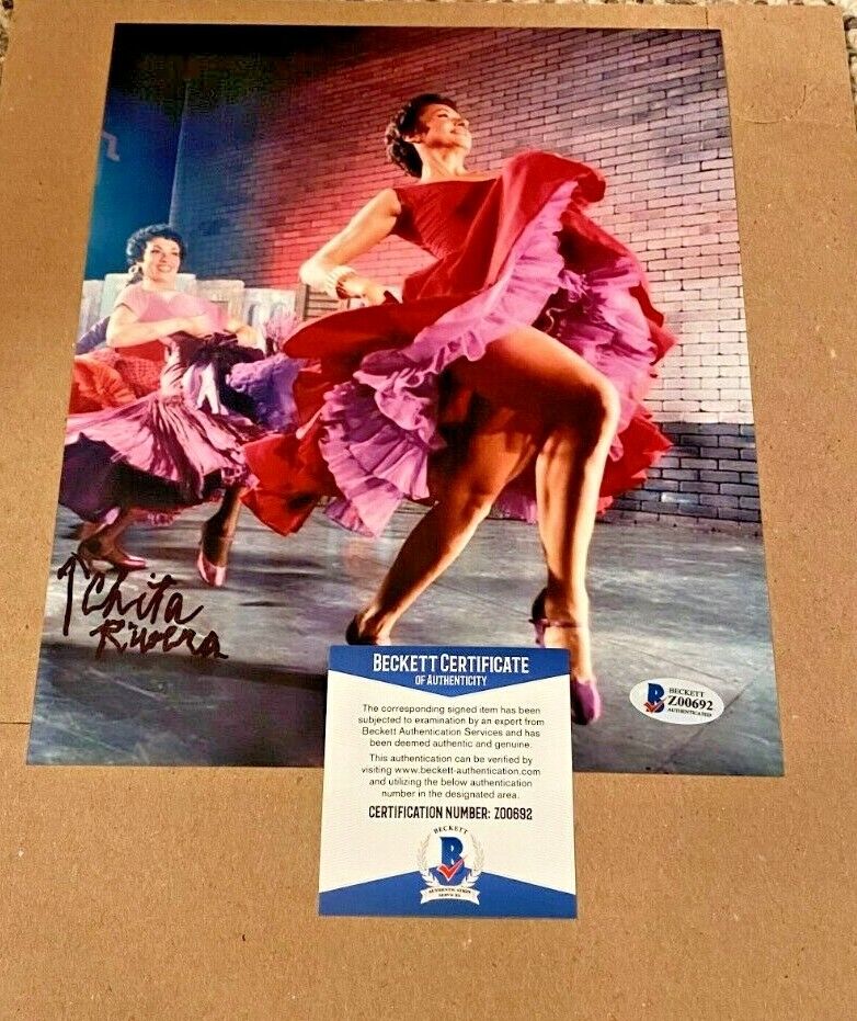 CHITA RIVERA SIGNED WEST SIDE STORY 8X10 Photo Poster painting BECKETT CERTIFIED #2