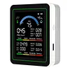 10 In 1 Multifunctional Air Quality Detector Type-C Charging Carbon Dioxide Airs Tester LCD Screen Portable Smartair Quality Tester for CO2 CO TVOC HCHO Temp AQI PM2.5 10 Detect