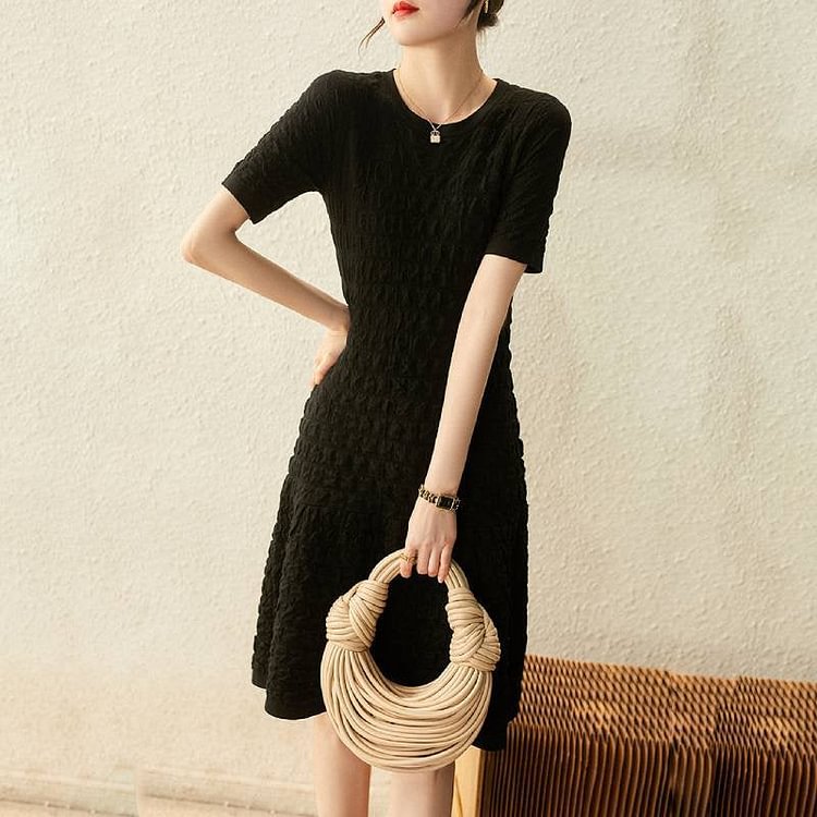 Black Sweet A-Line Dresses QueenFunky