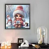 Snow Girl - Diamond Painting - Partial Special Shaped Drill(Canvas|30*30cm)