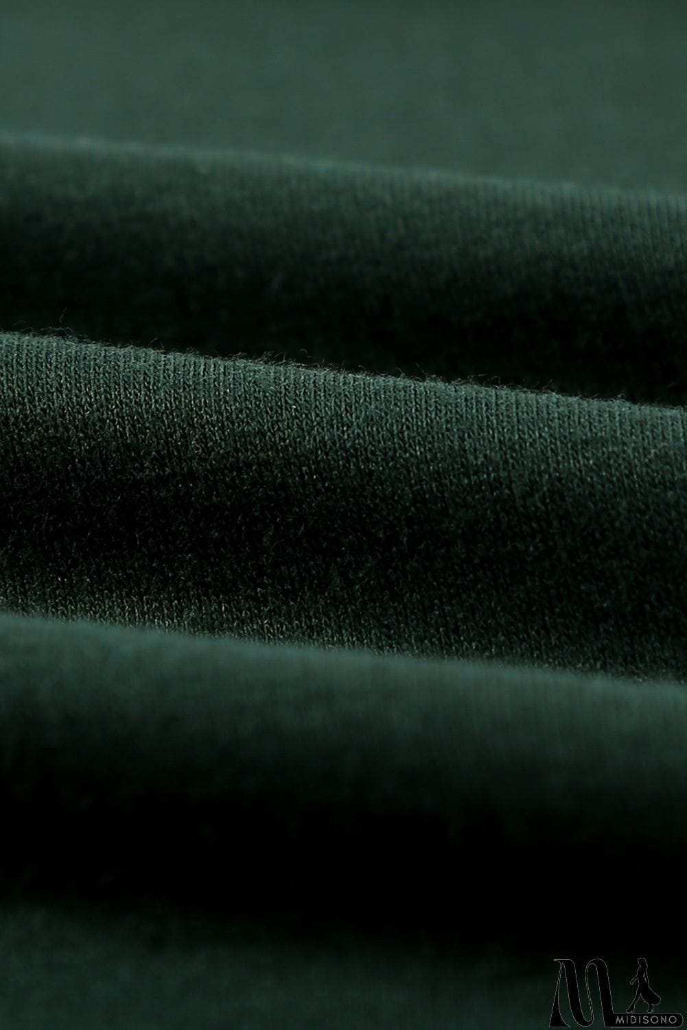 MidiSono - Solid Color V Neck Bodycon T-shirt