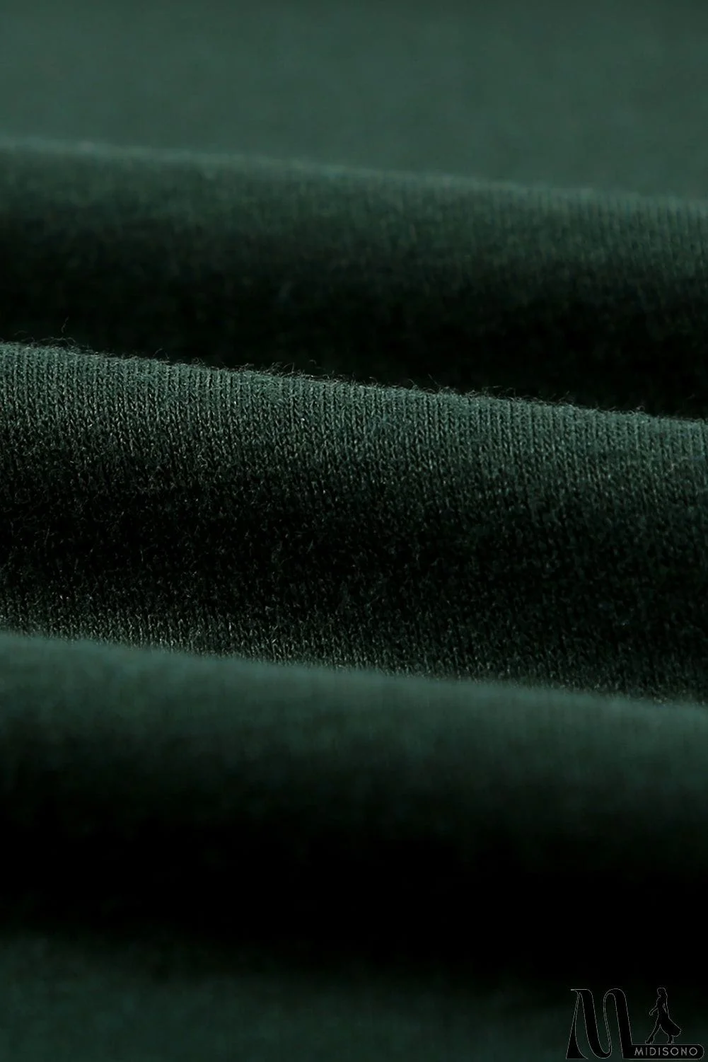 MidiSono - Solid Color V Neck Bodycon T-shirt