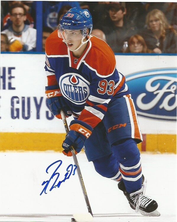 Edmonton Oilers Ryan Nugent Hopkins Signed Autographed 8x10 NHL Photo Poster painting COA H