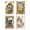 (Multi Style)Animal Flower-Full Embroidery 3 strands 11CT Stamped Cross Stitch-40*60CM-Large Size