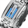 Fashion Bracelet Watch Men Led Digital Watches Casual Sports Black Stainless Steel Electronic Wristwatches