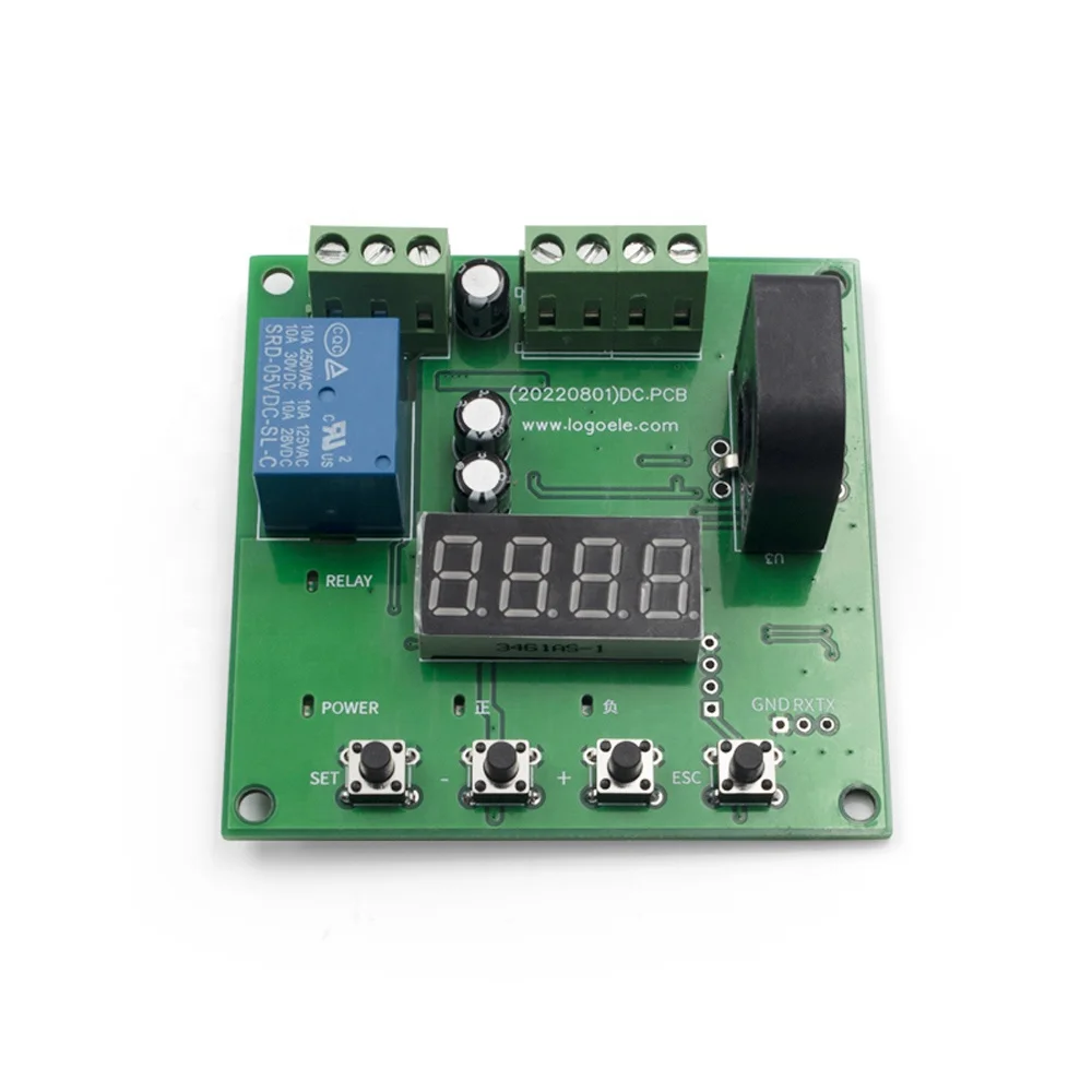 RS485 TTL 0-5V/10V 6A/15A/25A/50A DC Current Sensing Switch Overcurrent Sensor Relay Over Current Protection Module
