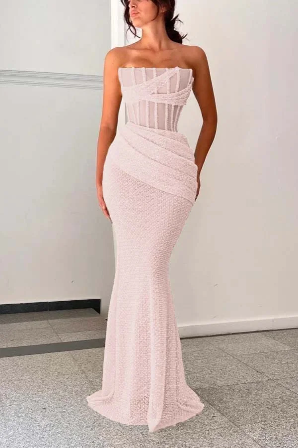white christmas dresses Corset-Bodice Embellished Long Prom Dress 4340 Gold / XSmall