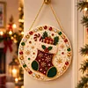 DIY Pearl Diamond Painting Christmas Wreath Hanging Ornament Kit