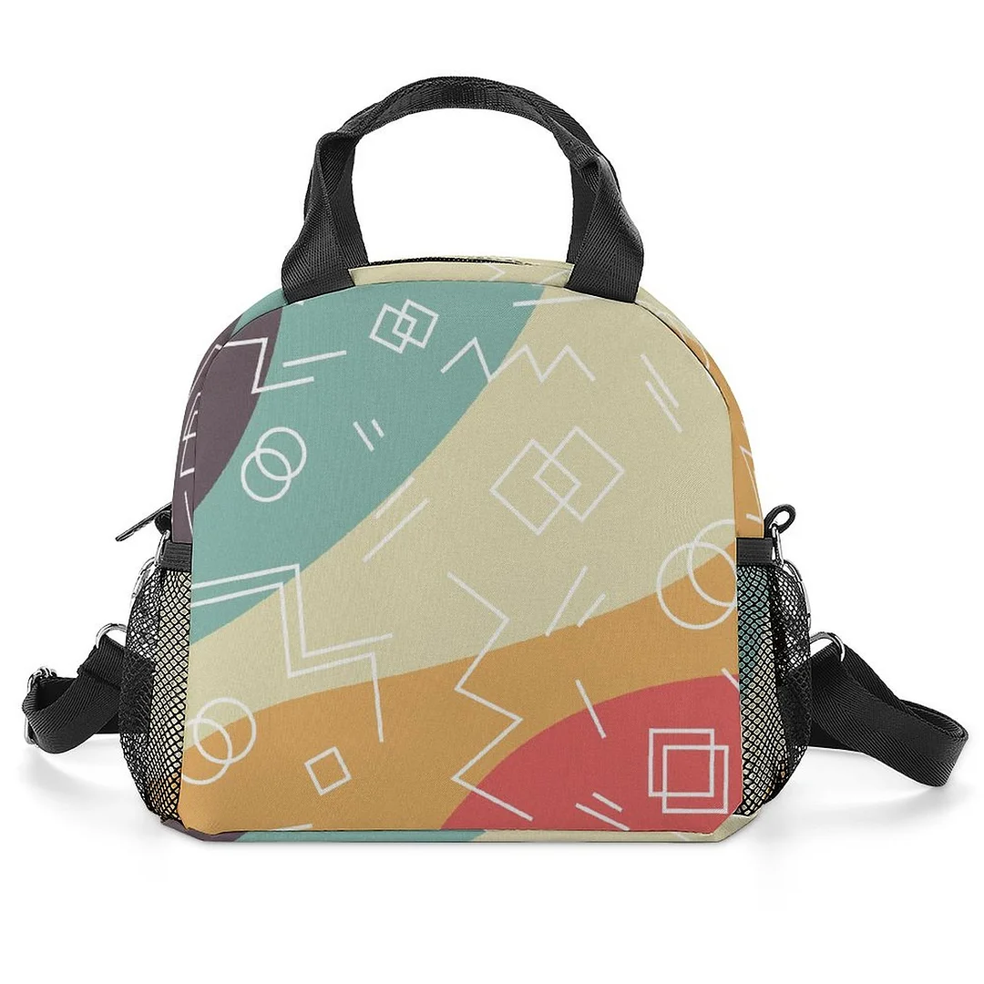 Printed lunch satchel bag Color, line design