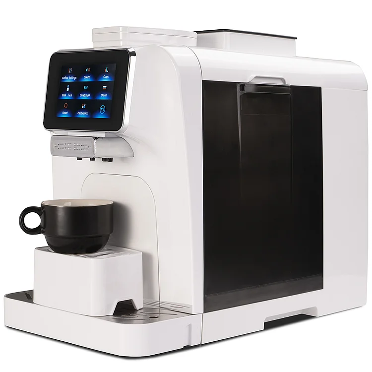 Mcilpoog WS-T6 Super Automatic Coffee Machine with Milk Jug, Built-in Small Refrigerator mcilpoog