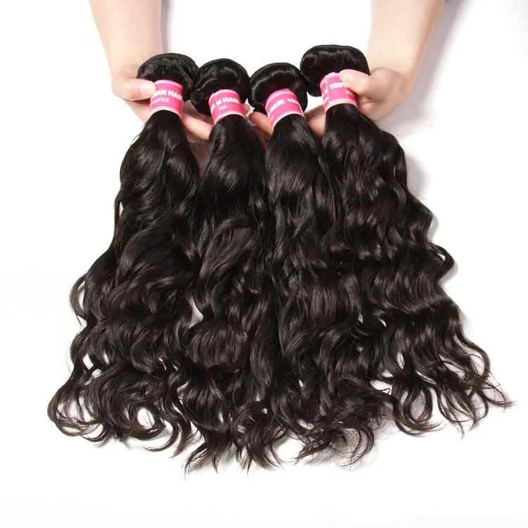 Brazilian Virgin Hair Natural Wave 4 Bundles Human Hair Weaves