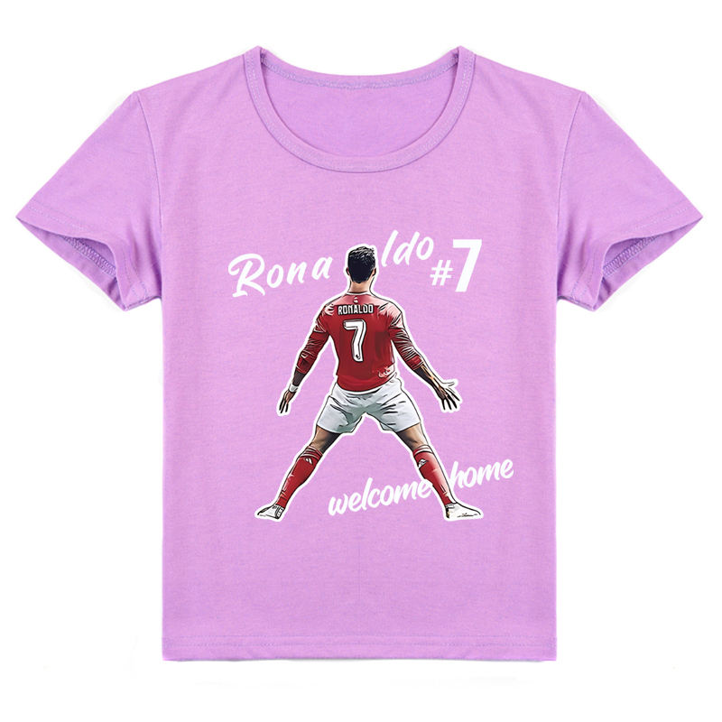 Mayoulove Cristiano Ronaldo Kids Short Sleeve T-Shirt - Cool Soccer Tee for Boys  Girls, Perfect Gift for Fans-Mayoulove