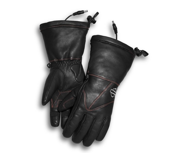 Women's Heated BTC 12V Waterproof Leather Gauntlet Gloves