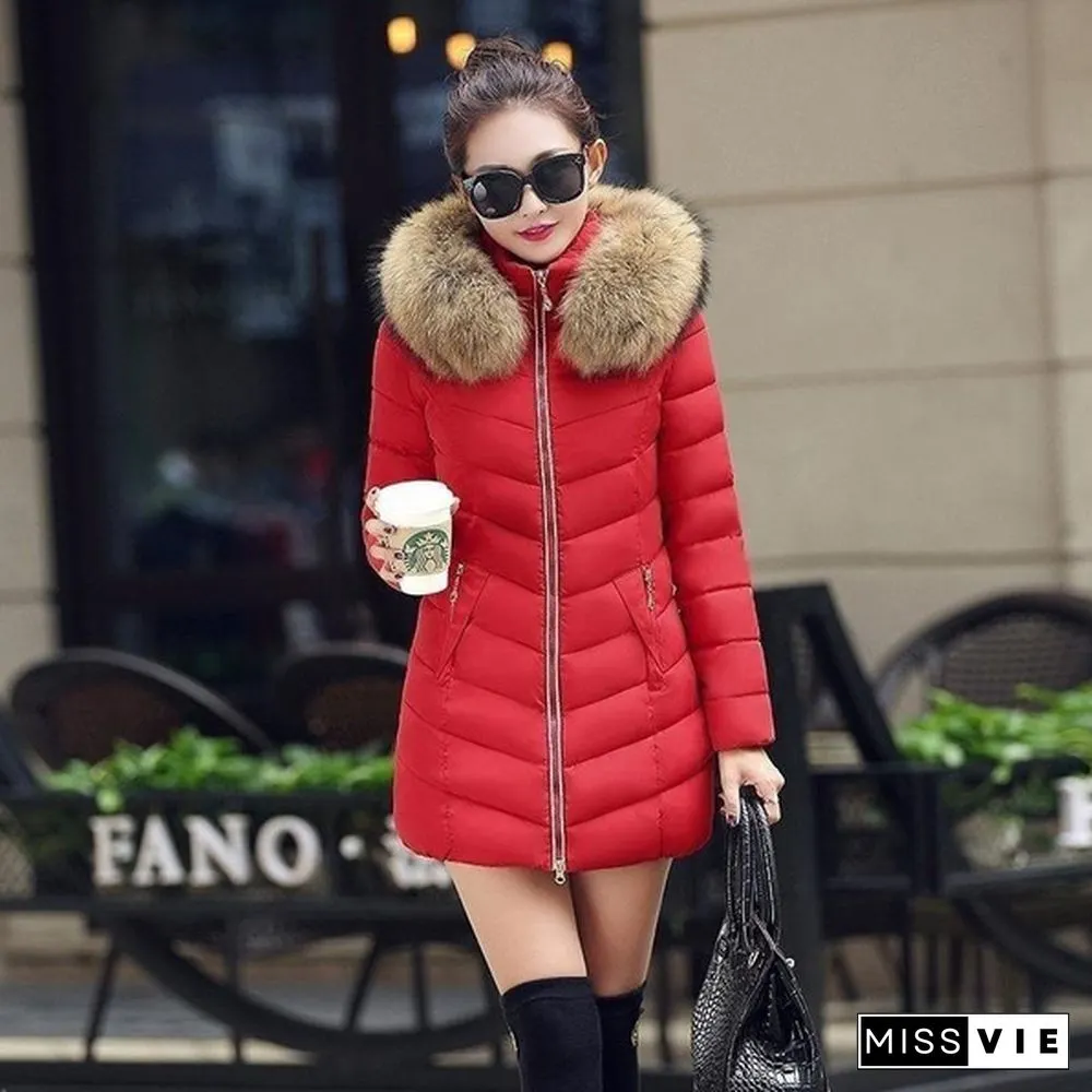 5 Colors High Quality Winter Down Jacket Women Long Coat Warm Clothes