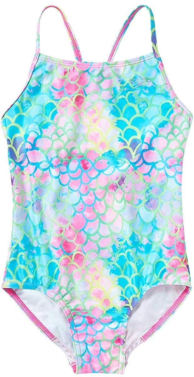 Girls Thin Strap One Piece Swimsuit
