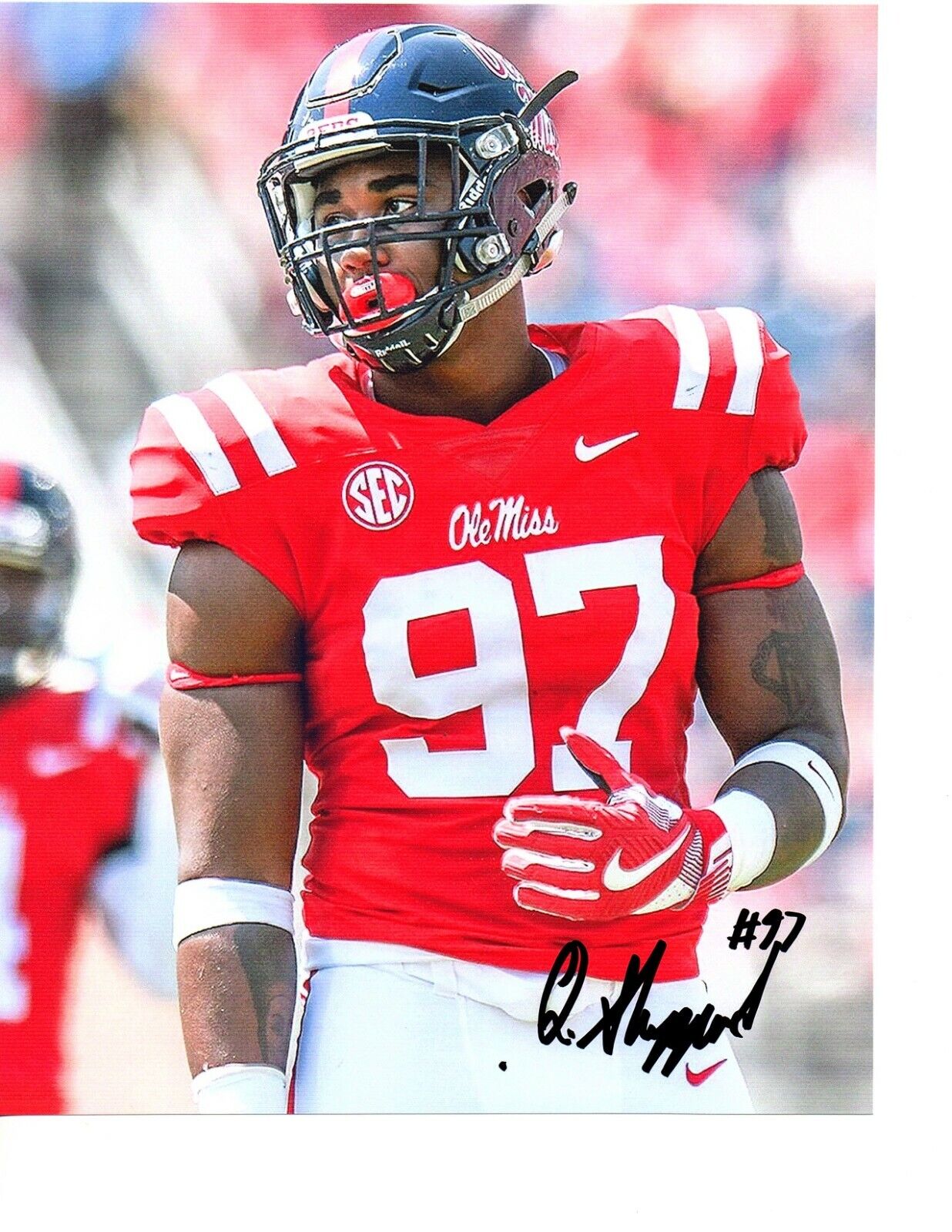 Qaadir Sheppard Ole Miss Rebels signed autograph 8x10 football Photo Poster painting 20 Draft!