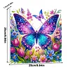 Framed Diamond Painting - Special Shaped - Butterflies and Flowers (25x25cm)