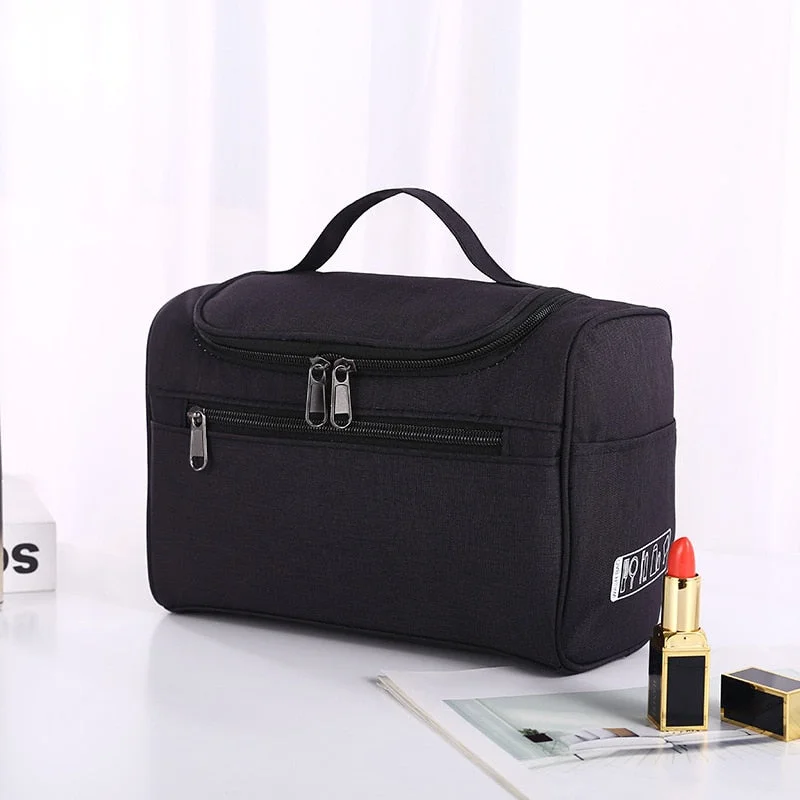 PURDORED 1 Pc Large Men Washing Bag Waterproof Oxford Cosmetic Bag Travel Makeup Bag Beauty Cosmetic Bag Toiletry Kit Necessaire