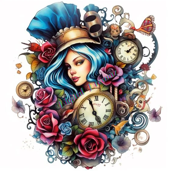 Alice In Wonderland 30*40CM(Canvas) Full Round Drill Diamond