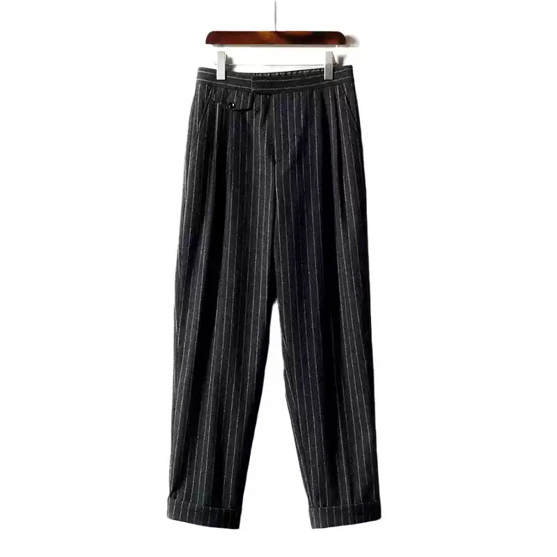 Men's Italian Naples Loose Straight Striped Pants
