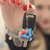 6Pcs papillon double face - 5d bricolage artisanat porte-cl&eacute;s