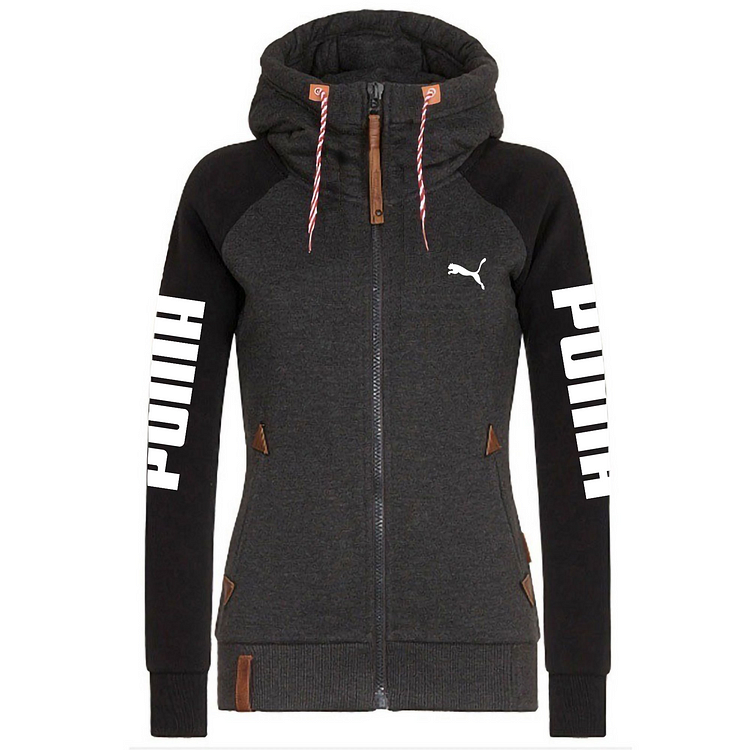 Oferta na wczesną jesień🔥Damska bluza kieszonkowa z kapturem w blokowym kolorze