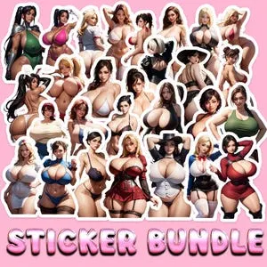 pornhint Pornhint Sensational Girl Decals - 30 Stickers of Intimate Impression Waifu Decals for Laptops, Water Bottles, and More