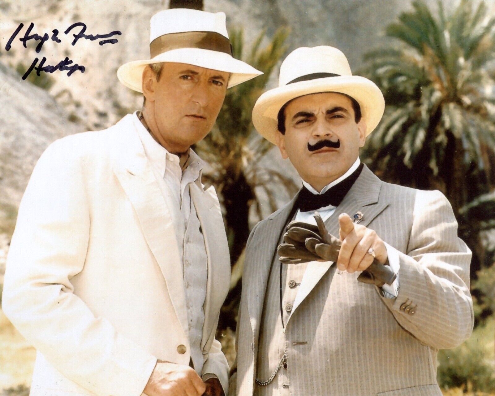 Poirot 8x10 Photo Poster painting signed by actor Hugh Fraser - UACC DEALER