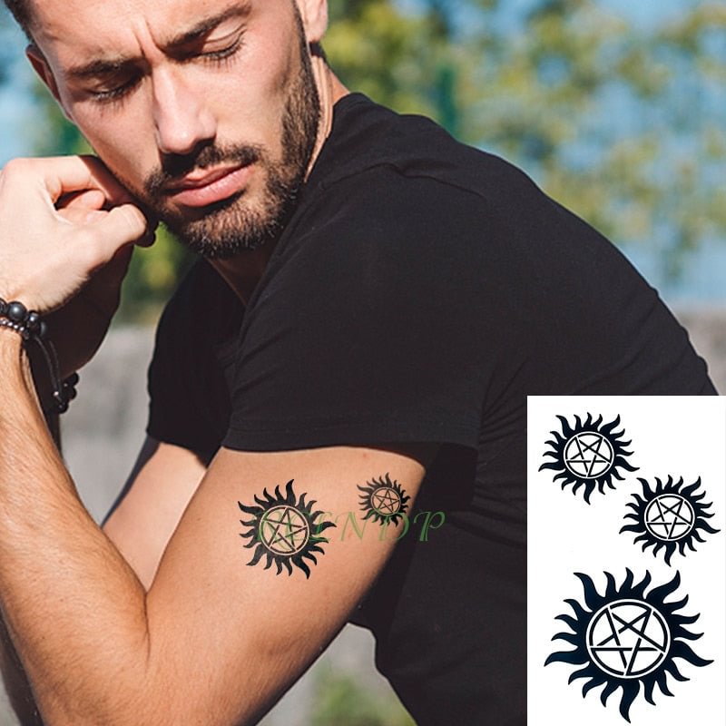 Waterproof Temporary Tattoo Sticker Japan anime Supernatural Fake Tatto Flash Tatoo Tatouage Wrist Foot Hand For Men Girl Women