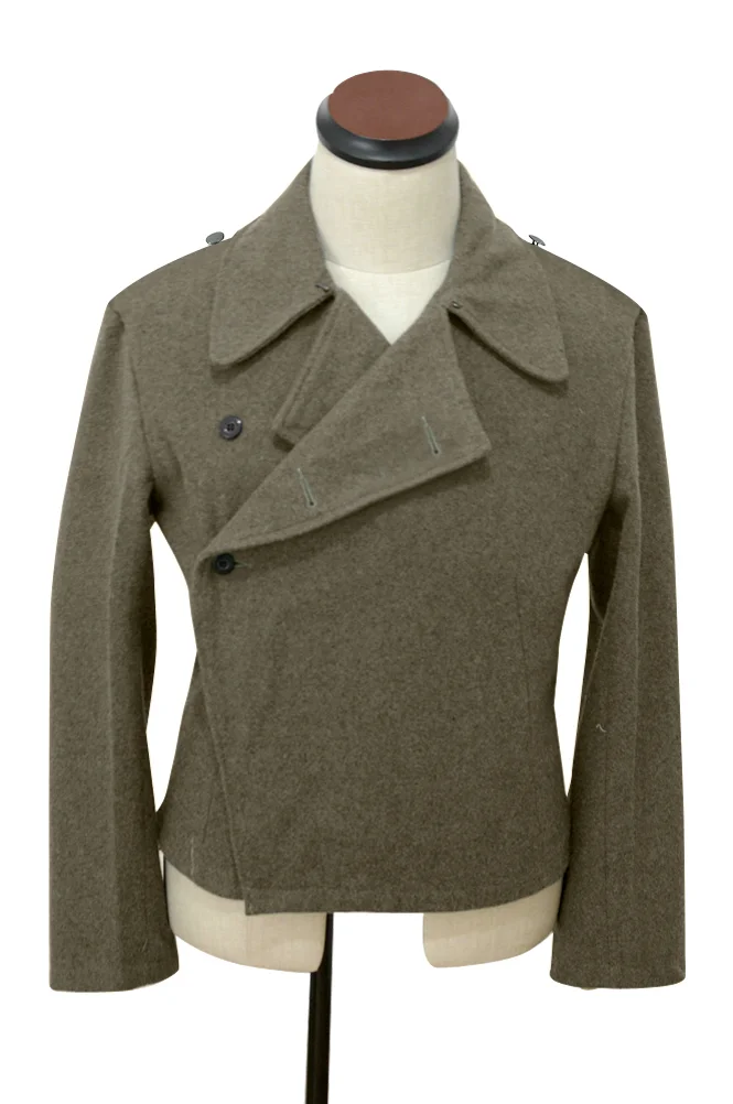   Wehrmacht German Assault Gunner Brown Wool Wrap Jacket German-Uniform