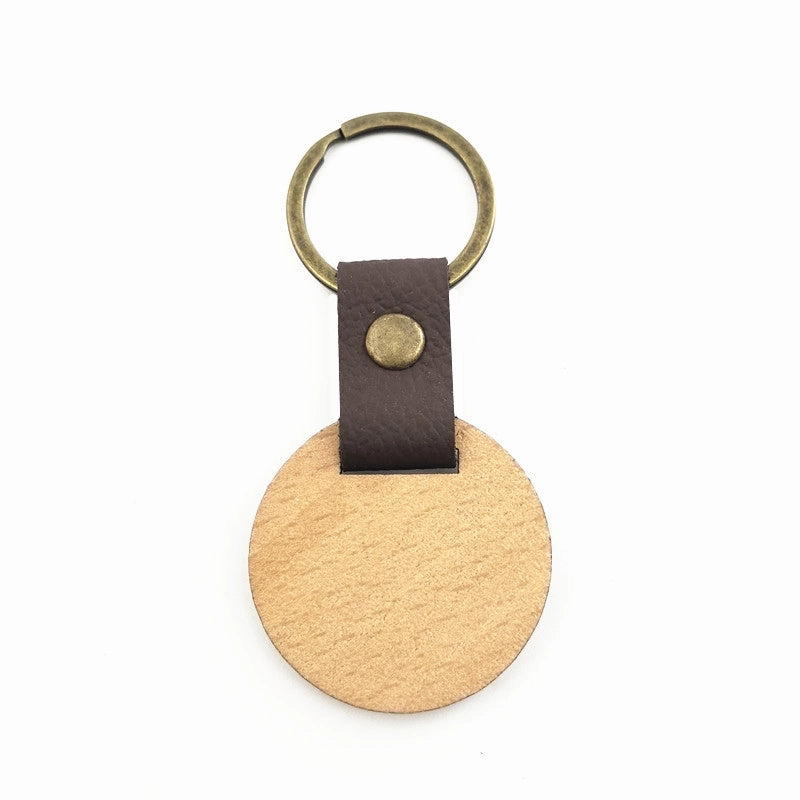 Classic Style Commute Solid Color Wood Unisex Bag Pendant Keychain