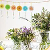 6PCS Flowers 5D DIY Diamond Painting Wind Chimes Suncatcher Kit Double Sided Diamond Art Kits Suncatcher with Crystal Pendant for Home Wall Window Decor Adults DIY Art Craft