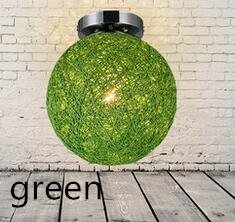 Novelty Pendant Light Colorful LED Blub Indoor Lighting Vintage Metal Hemp Rope Lamp Restaurant Shop Bar Decoration