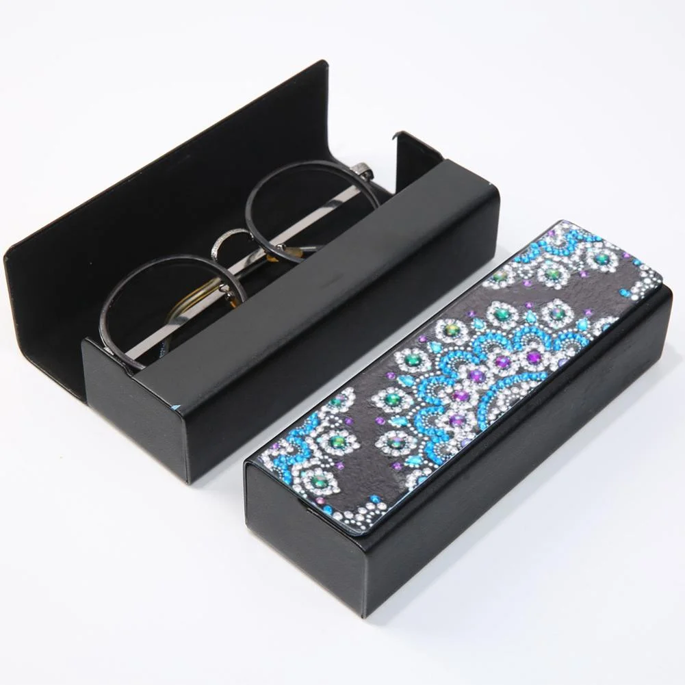 DIY Diamond Painting Eye Glasses Case Travel Leather Sunglasses Storage Box