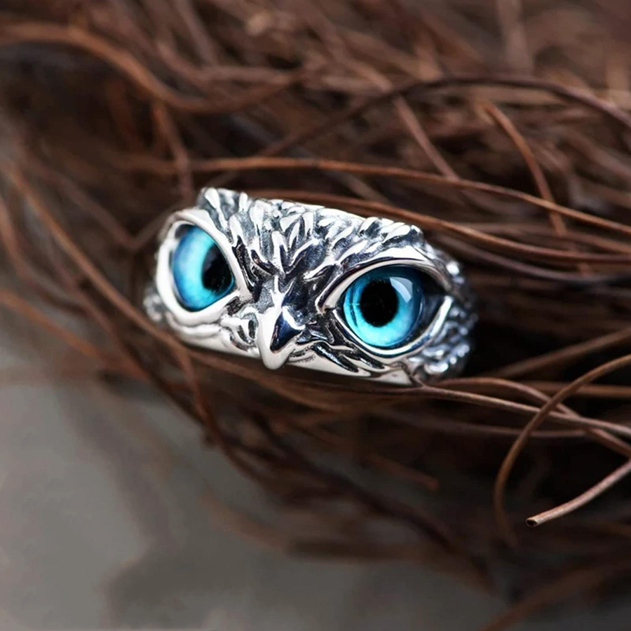 Sterling Sterling Silver Owl Ring