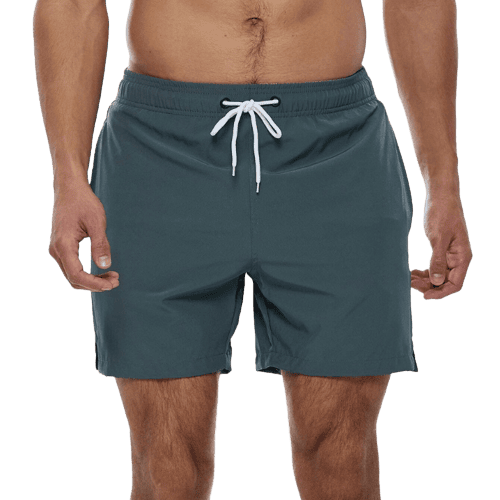 Purple - Men's Swim Trunks Quick-Dry Mesh Liner Beach Shorts