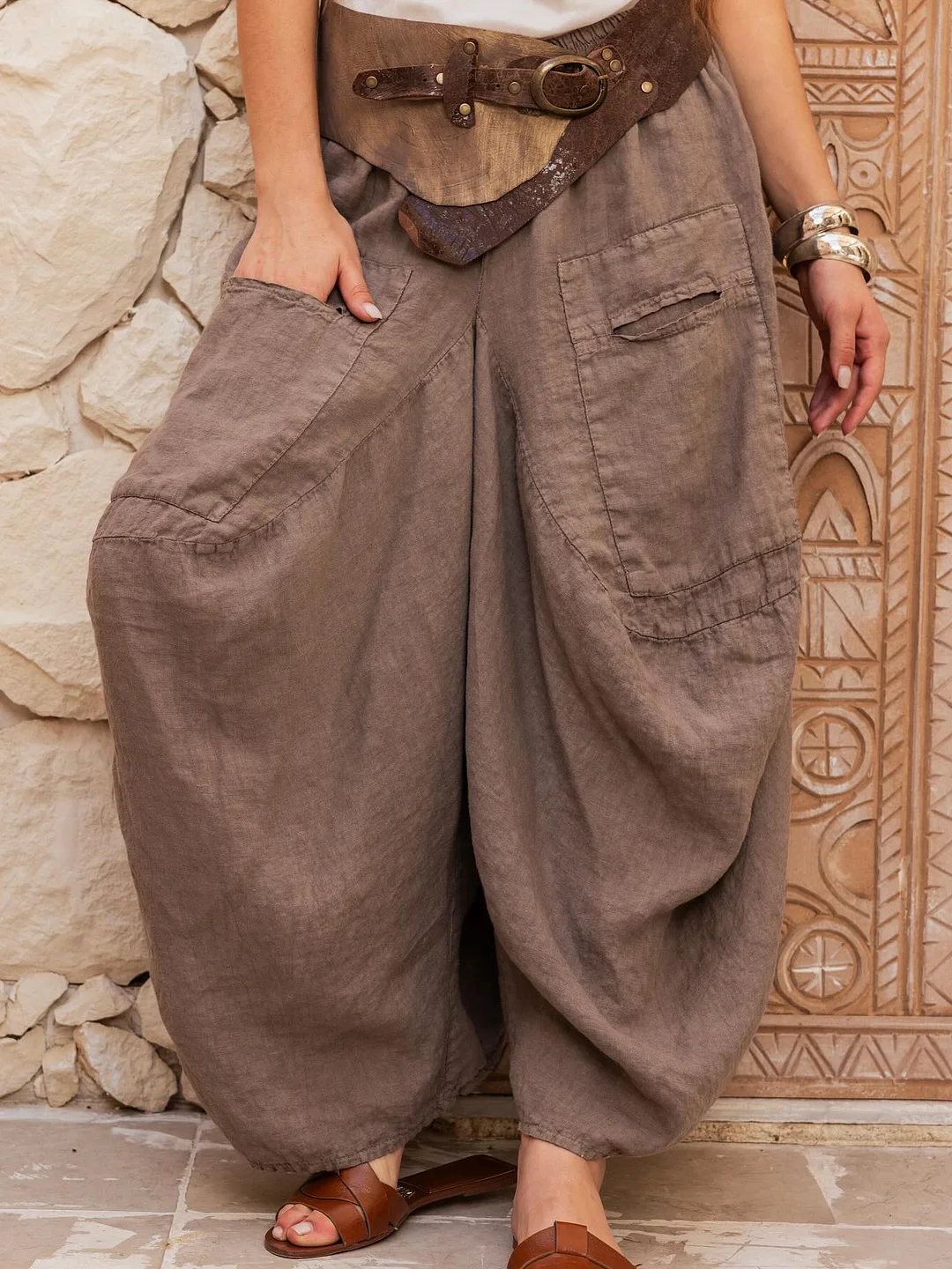 Women's Cotton And Linen Casual Pants