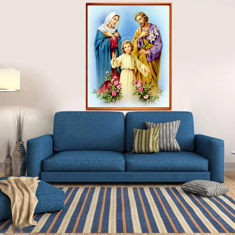 Round Diamond Painting 40x30cm - Religious Figures