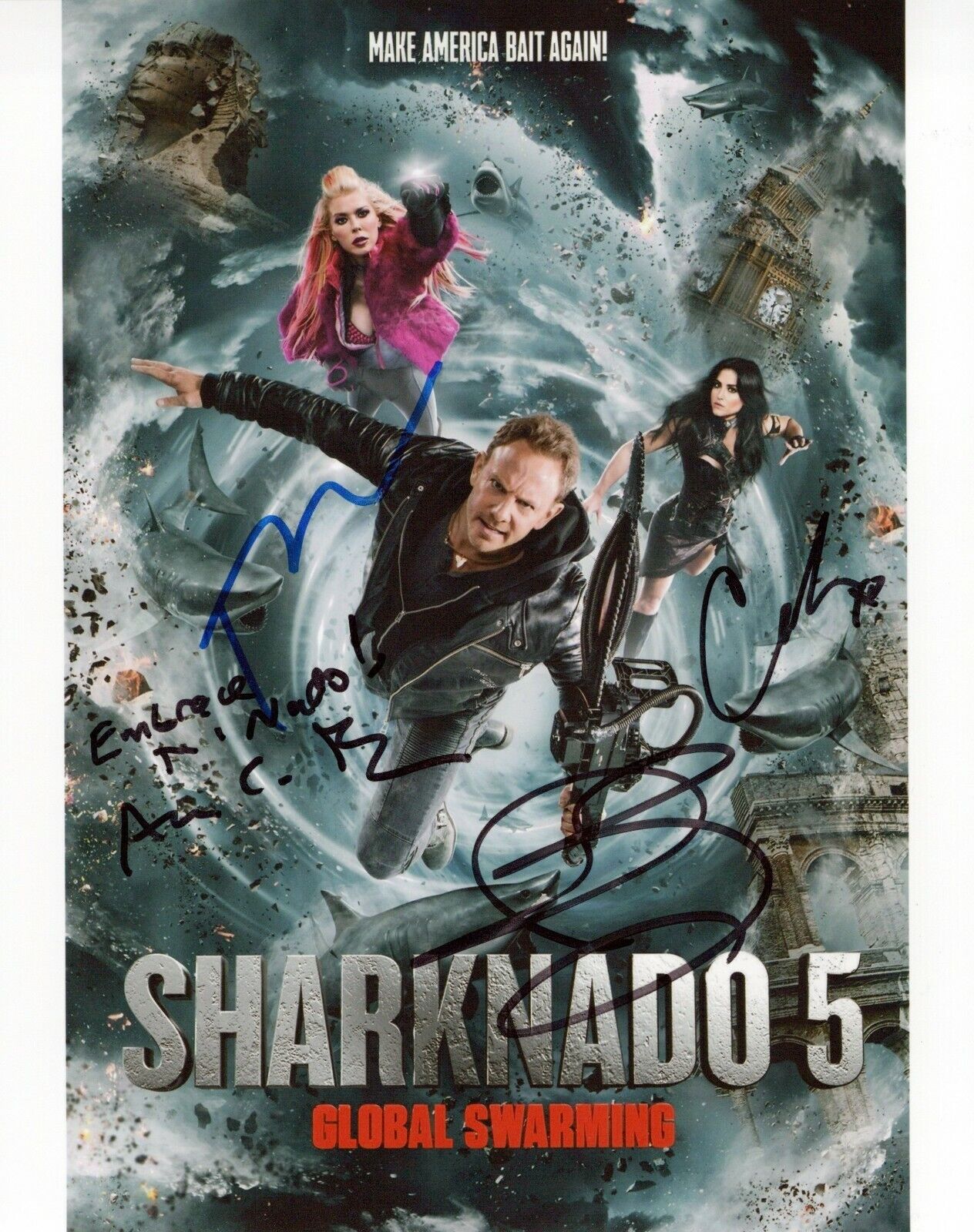 Sharknado 5 Global Swarming autographed Photo Poster painting signed 8x10 #1 4 autos