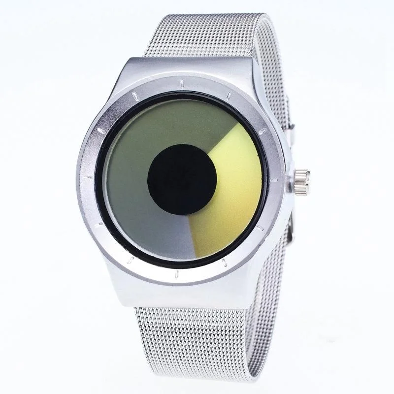 2 PCS Creative Swirl Design Luminous Watch withouPointer